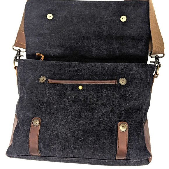 Brown and Black Messenger Bag - Picture 10 of 15